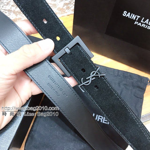 Saint Laurent女士皮帶 聖羅蘭2020新款YSL古金原版開模金扣腰帶  jjp1242